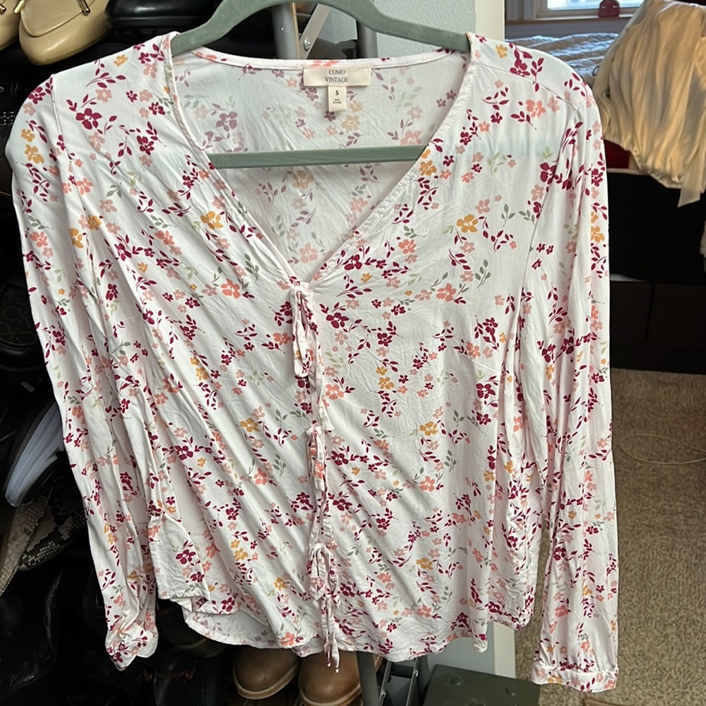 Womens long sleeve silky blouse lightweight